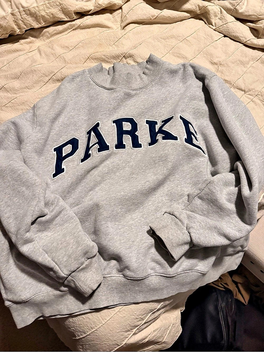 PARKE OG Varsity Mockneck Varsity Mockneck Gray XXL